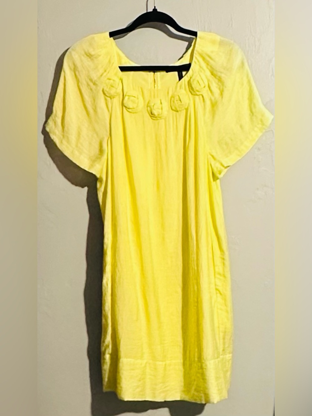 BCBGMaxAzria Pale Yellow Shift Dress